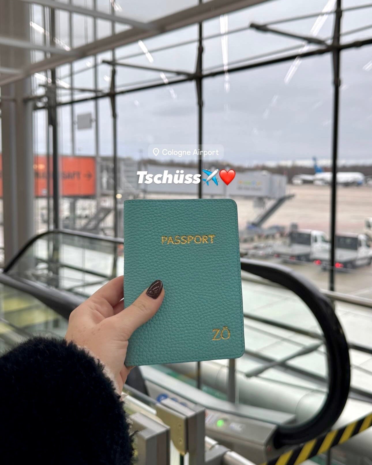 Deri Pasaport Kılıfı - Turkuaz Togo