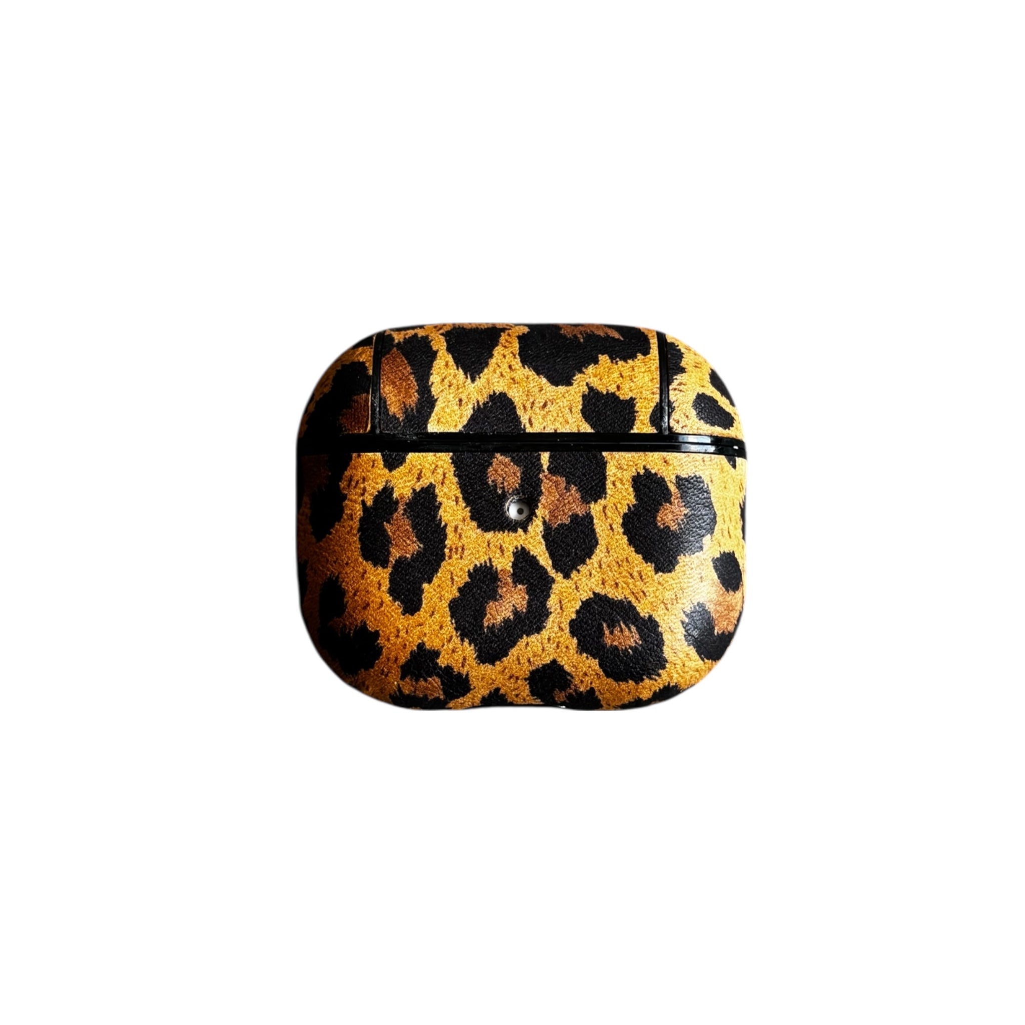 Deri Airpods Kılıfı - Leopar 01