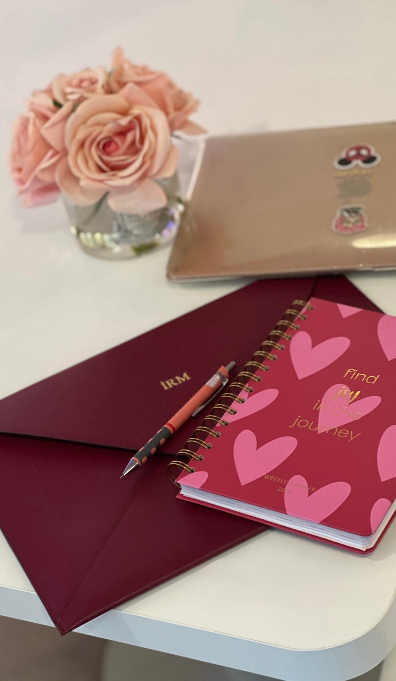 Saffiano Deri MacBook Kılıfı Bordo
