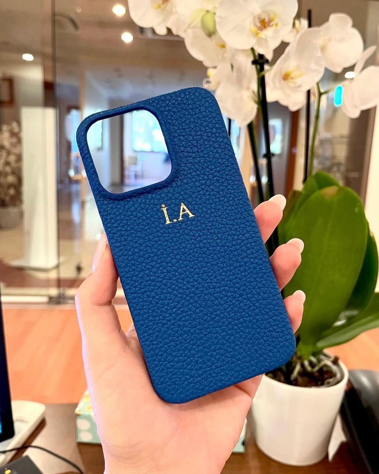 Deri iPhone Kılıfı | Koyu Mavi Togo