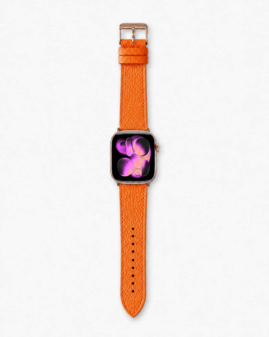 Turuncu Togo dokulu Apple Watch deri kordon