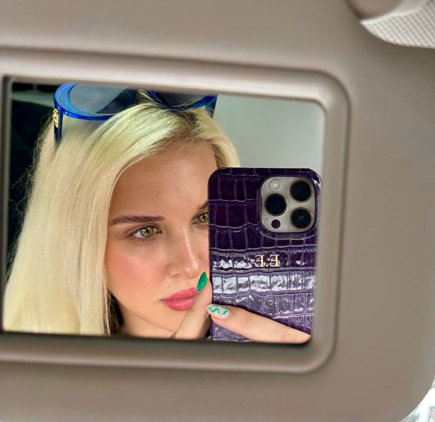 Mor Rugan Croco Deri iPhone Kılıfı