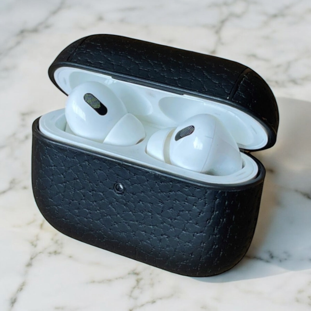 Deri Airpods Kılıfı - Togo Siyah