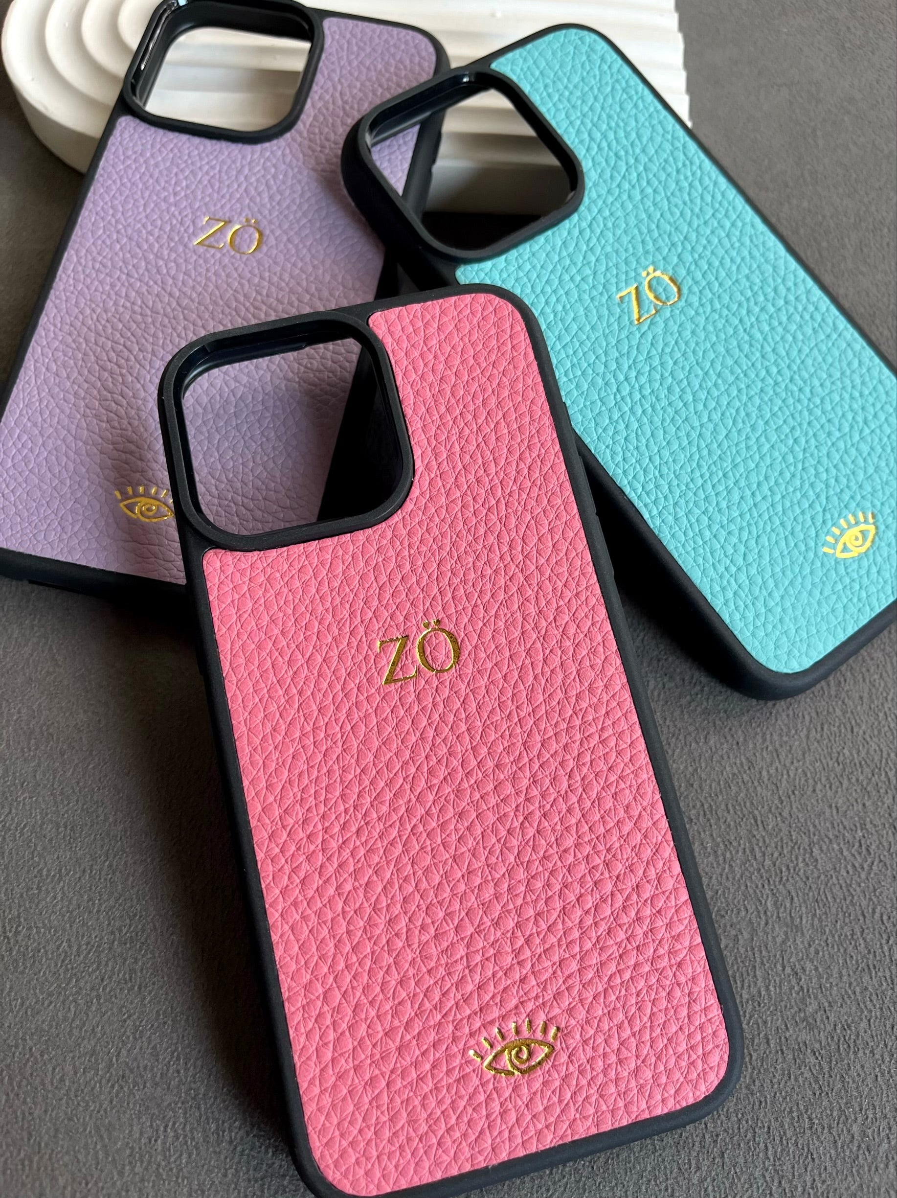 Deri iPhone Kılıfı - Turkuaz Togo