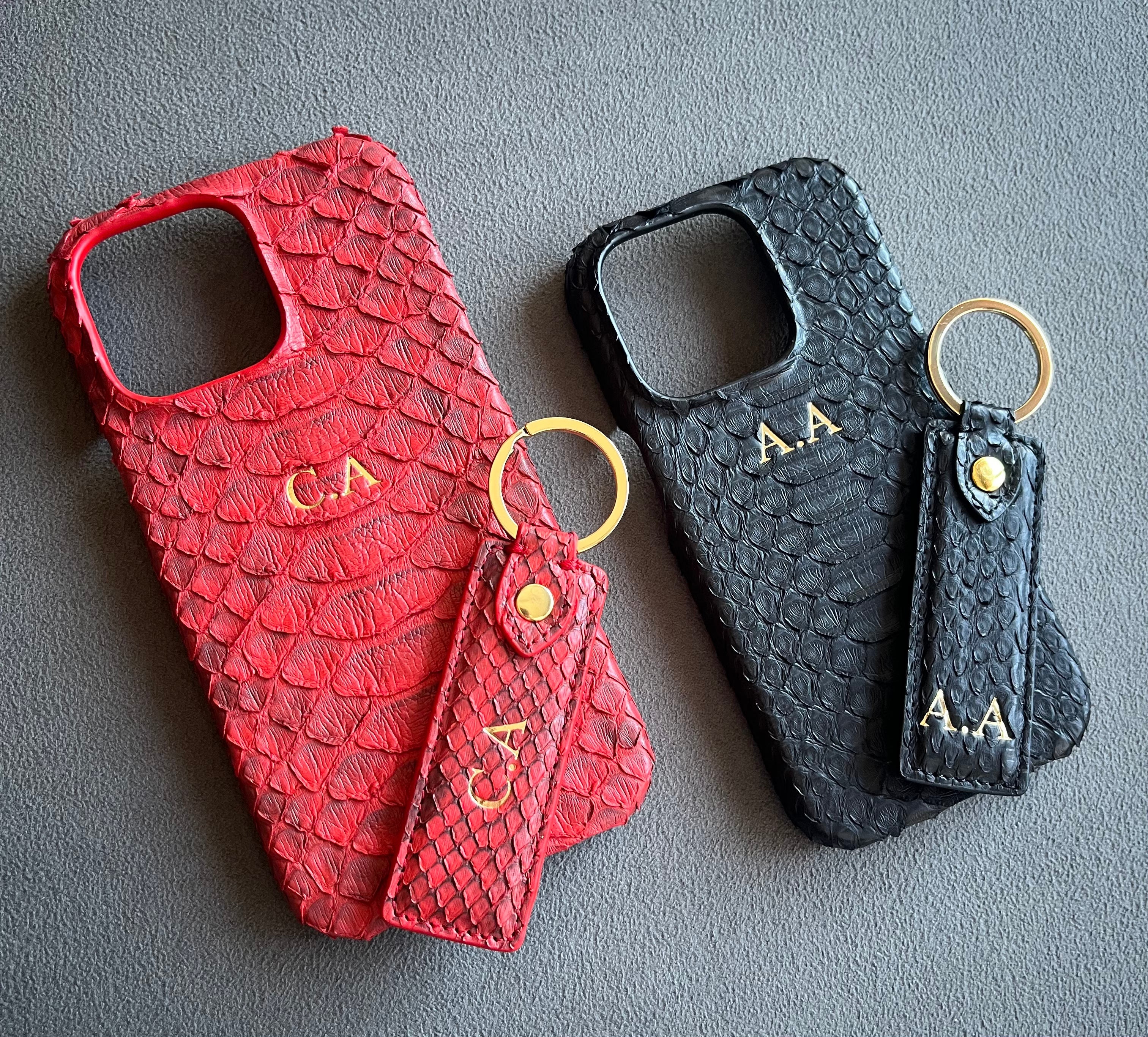 iPhone Kılıfı ve Anahtarlık Seti | Kırmızı Gerçek Piton