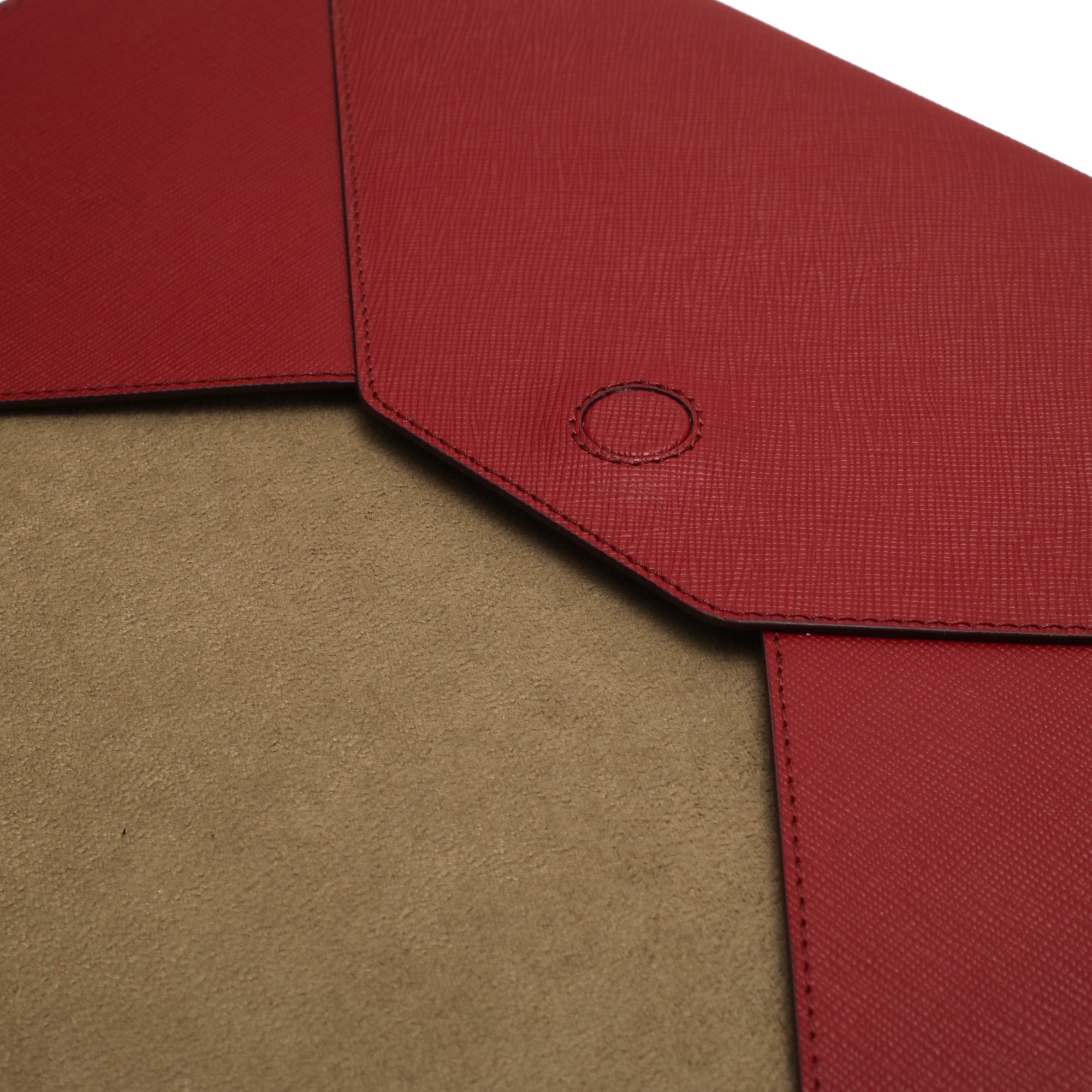 Saffiano Deri MacBook Kılıfı Bordo