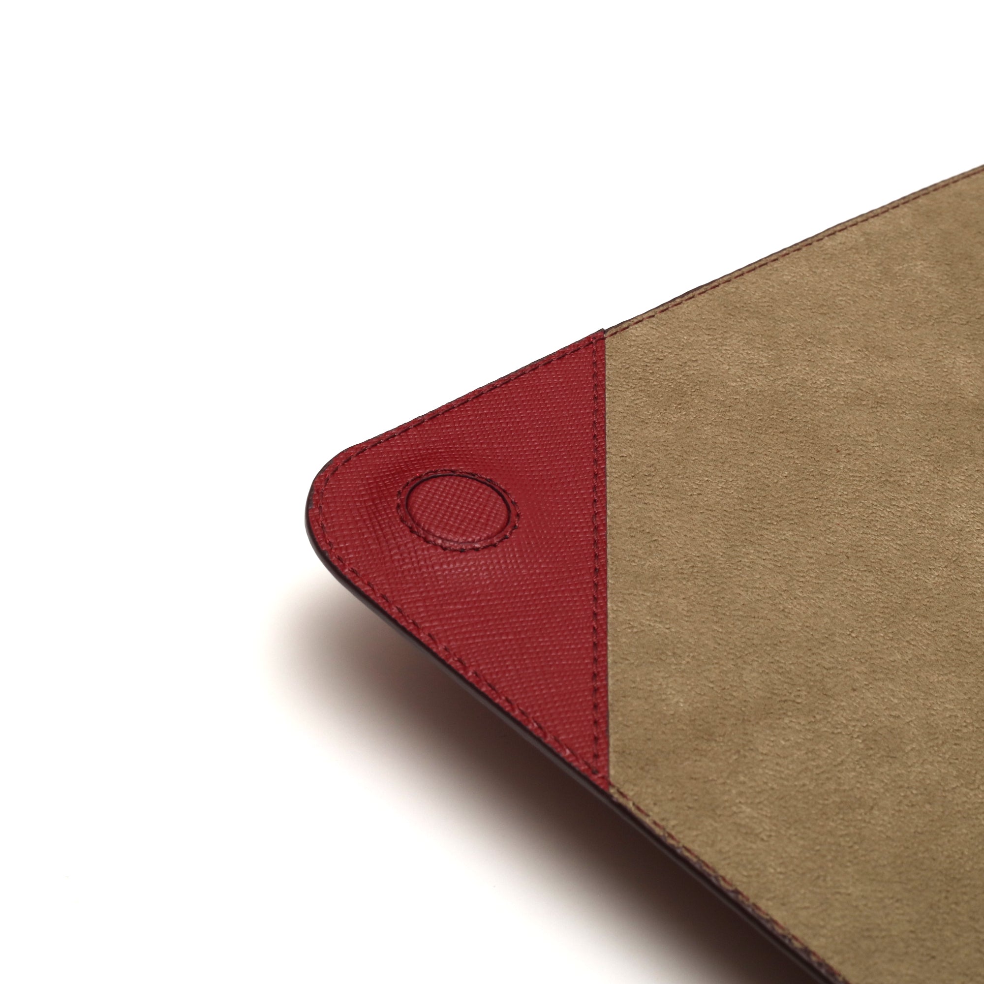 Saffiano Deri MacBook Kılıfı Bordo