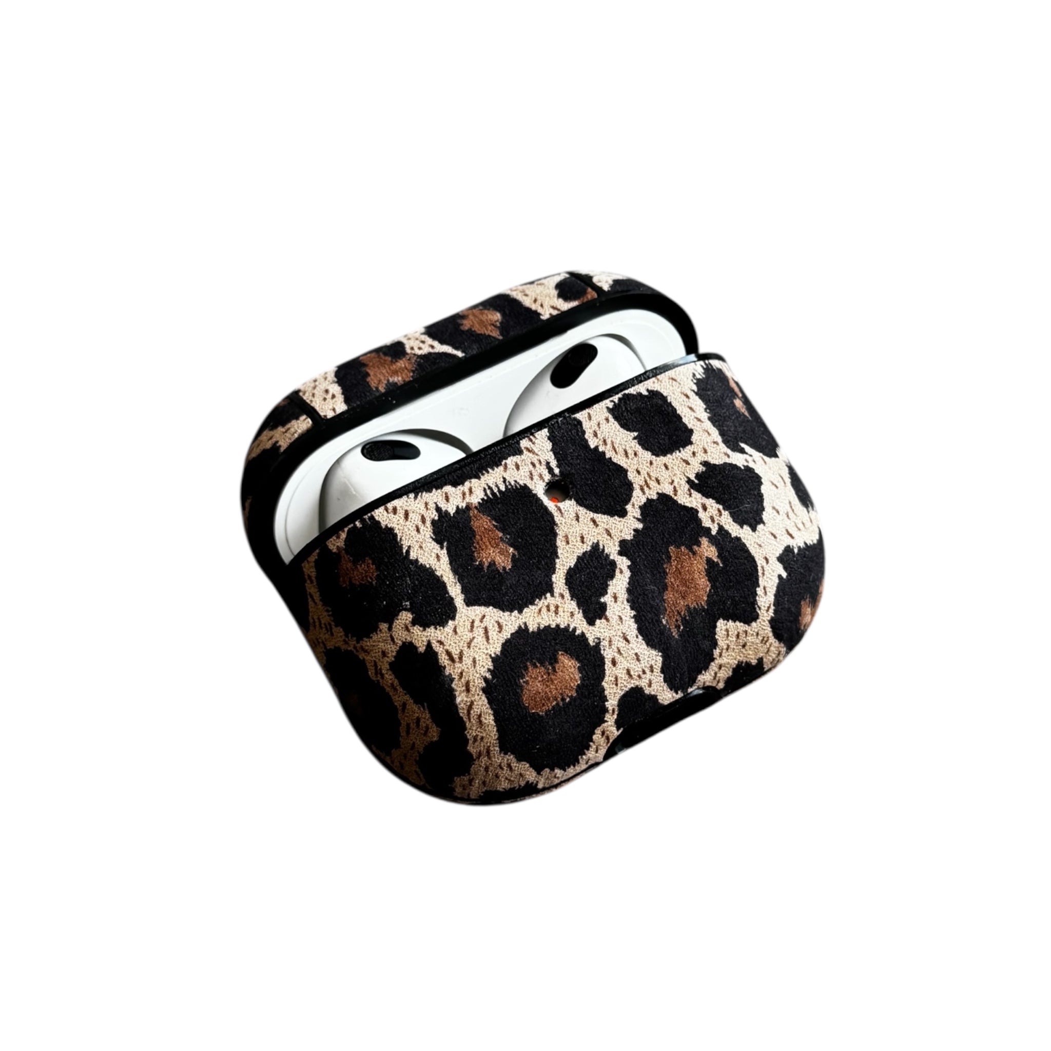 Deri Airpods Kılıfı - Leopar 02