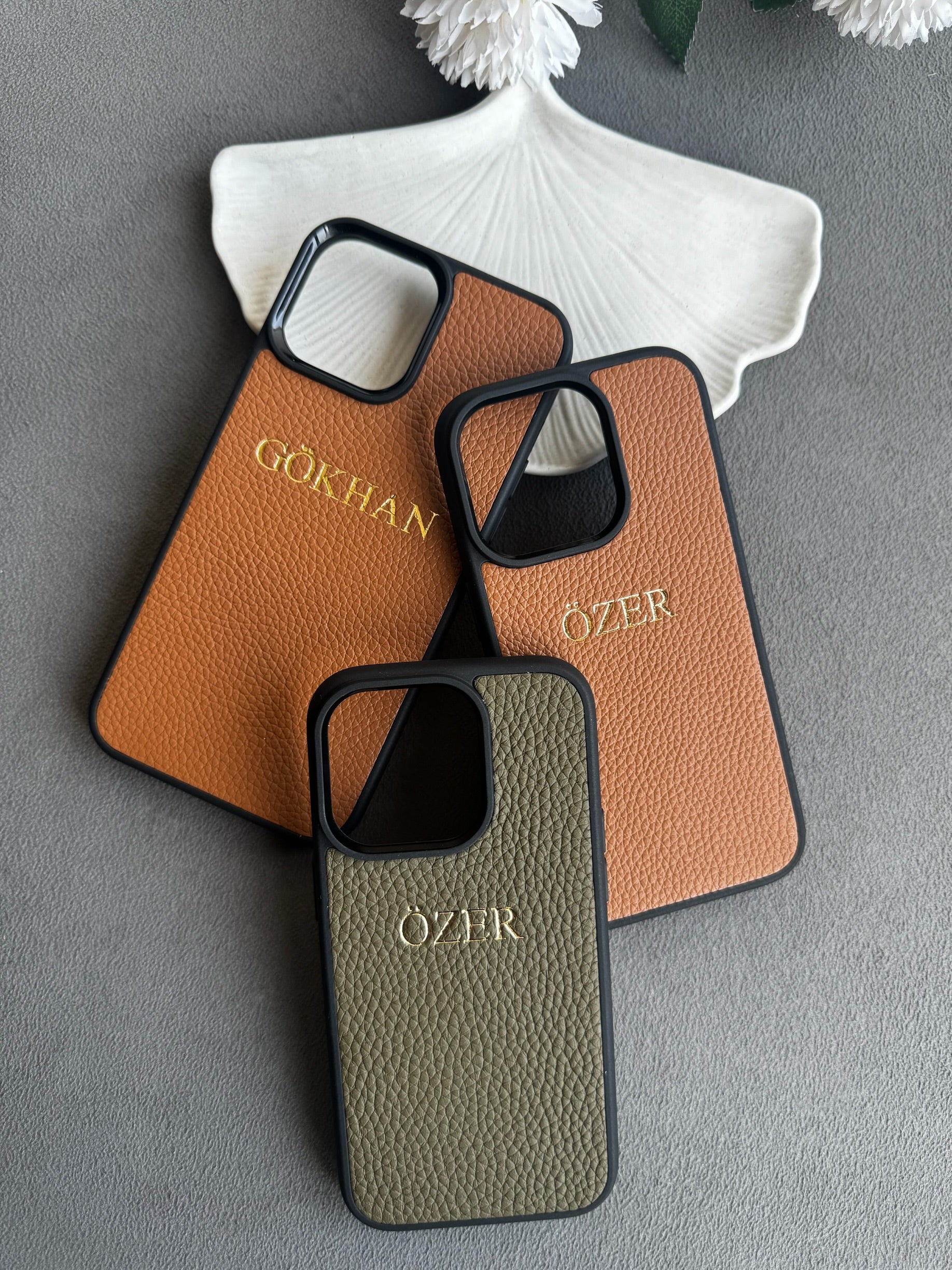 Deri iPhone Kılıf - Haki Togo