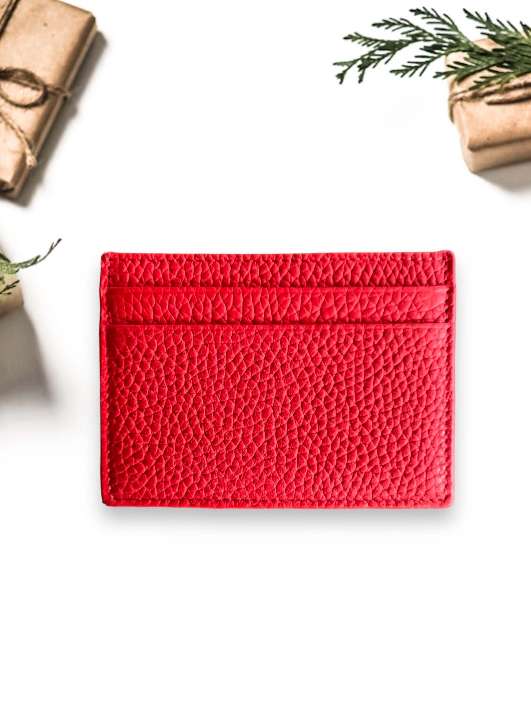 Deri Kredi Kartlık -Kırmızı Togo