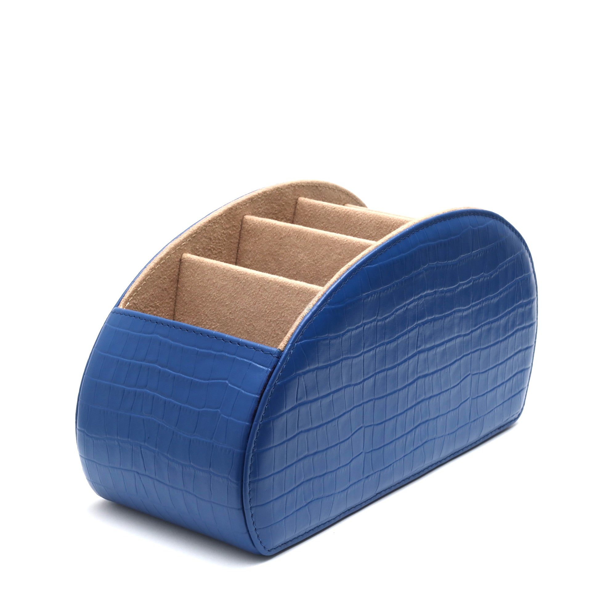 Saks Mavi Croco Masaüstü Deri Organizer