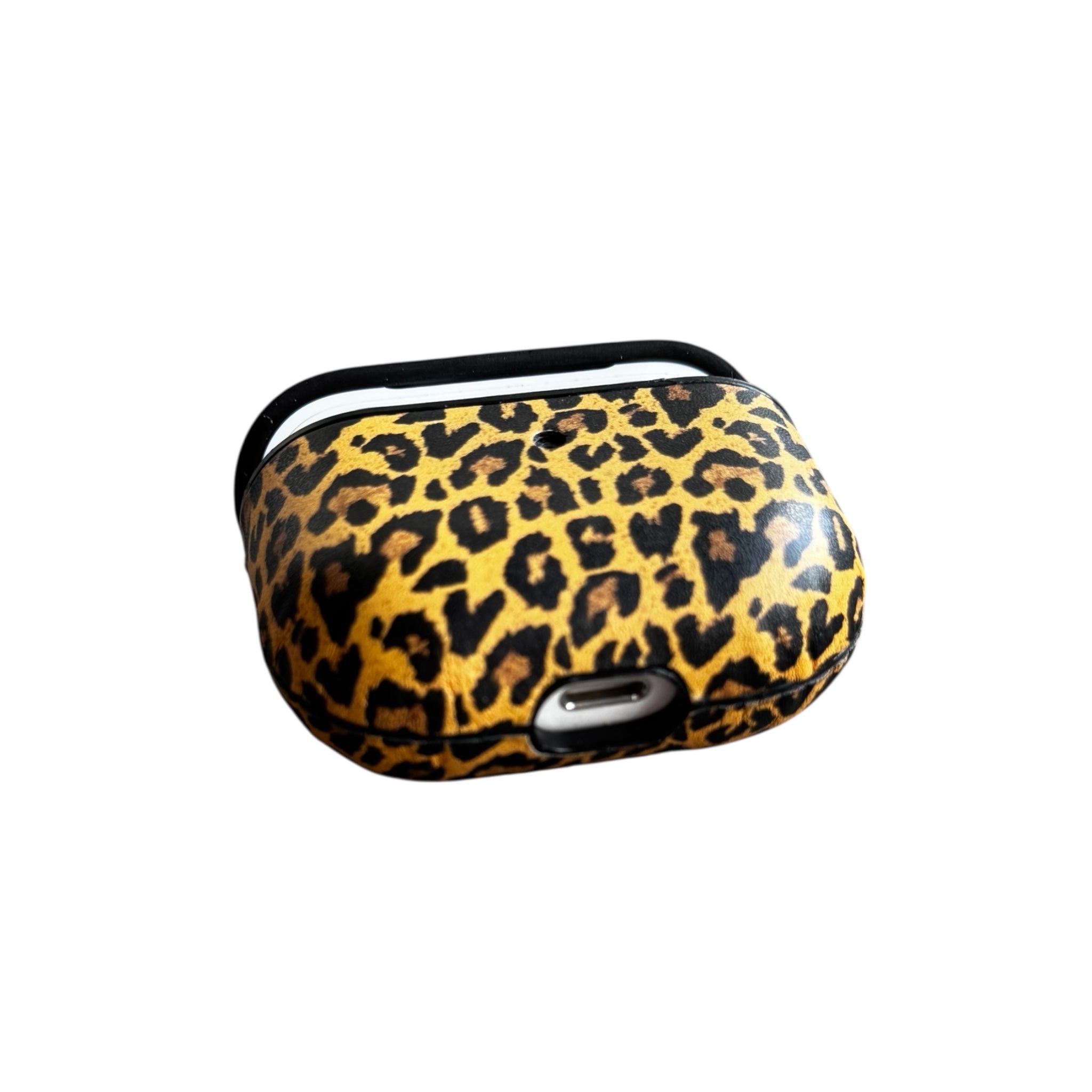 Deri Airpods Kılıfı - Leopar 03