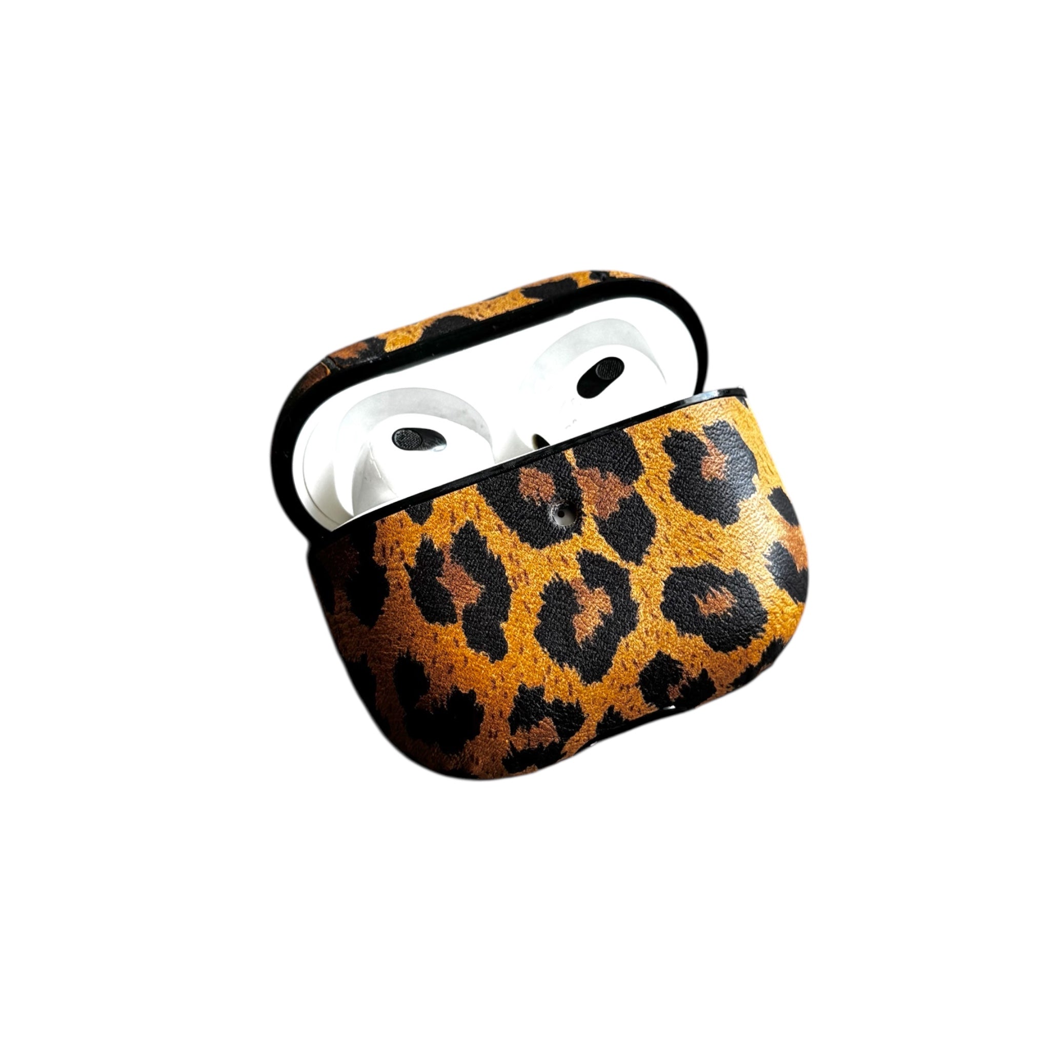 Deri Airpods Kılıfı - Leopar 01