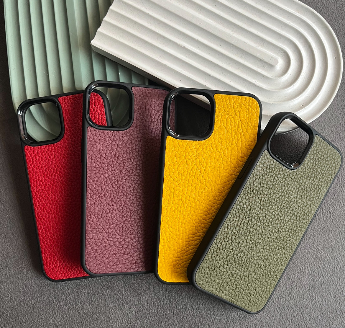Deri iPhone Kılıfı - Haki Togo