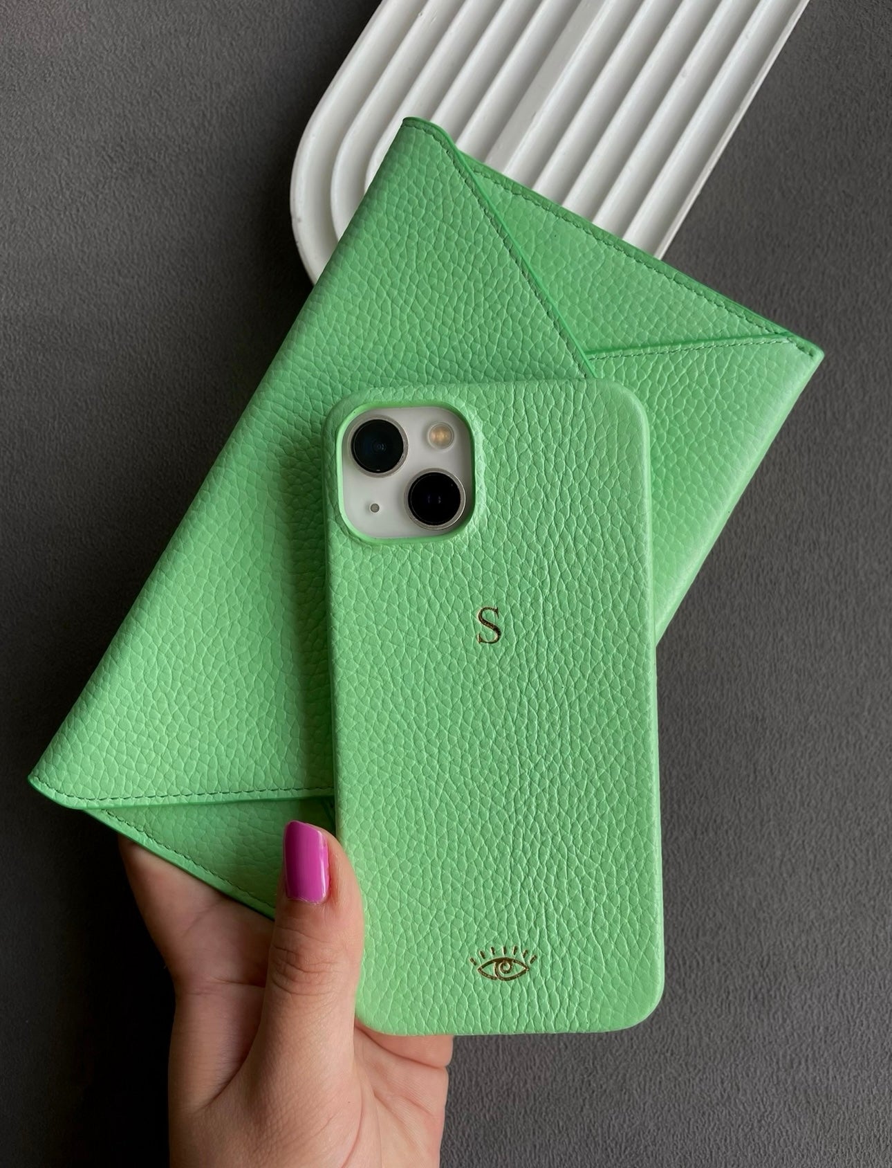 Deri iPhone Kılıfı | Açık Yeşil Togo