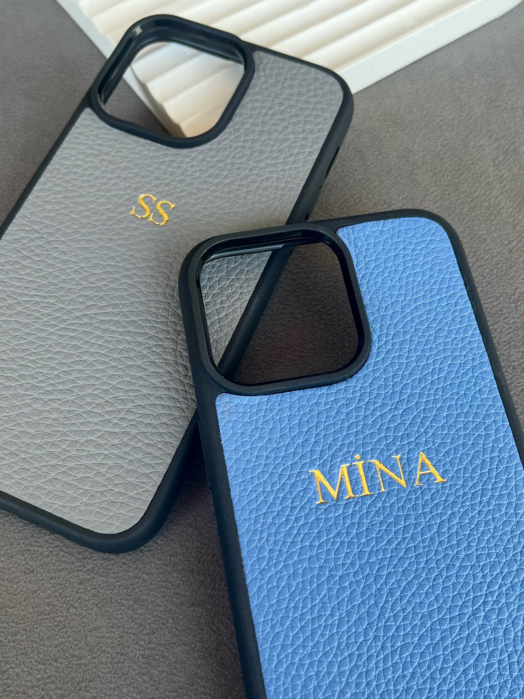 Deri iPhone Kılıfı - Bebe Mavisi Togo