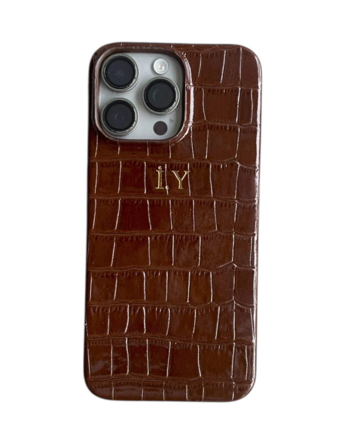 Kahve Rugan Croco iPhone Kılıfı