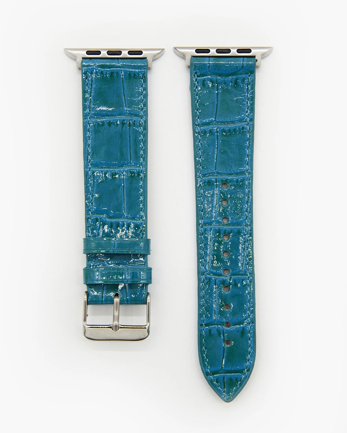 Apple Watch Deri Kordon | Turkuaz Rugan Croco