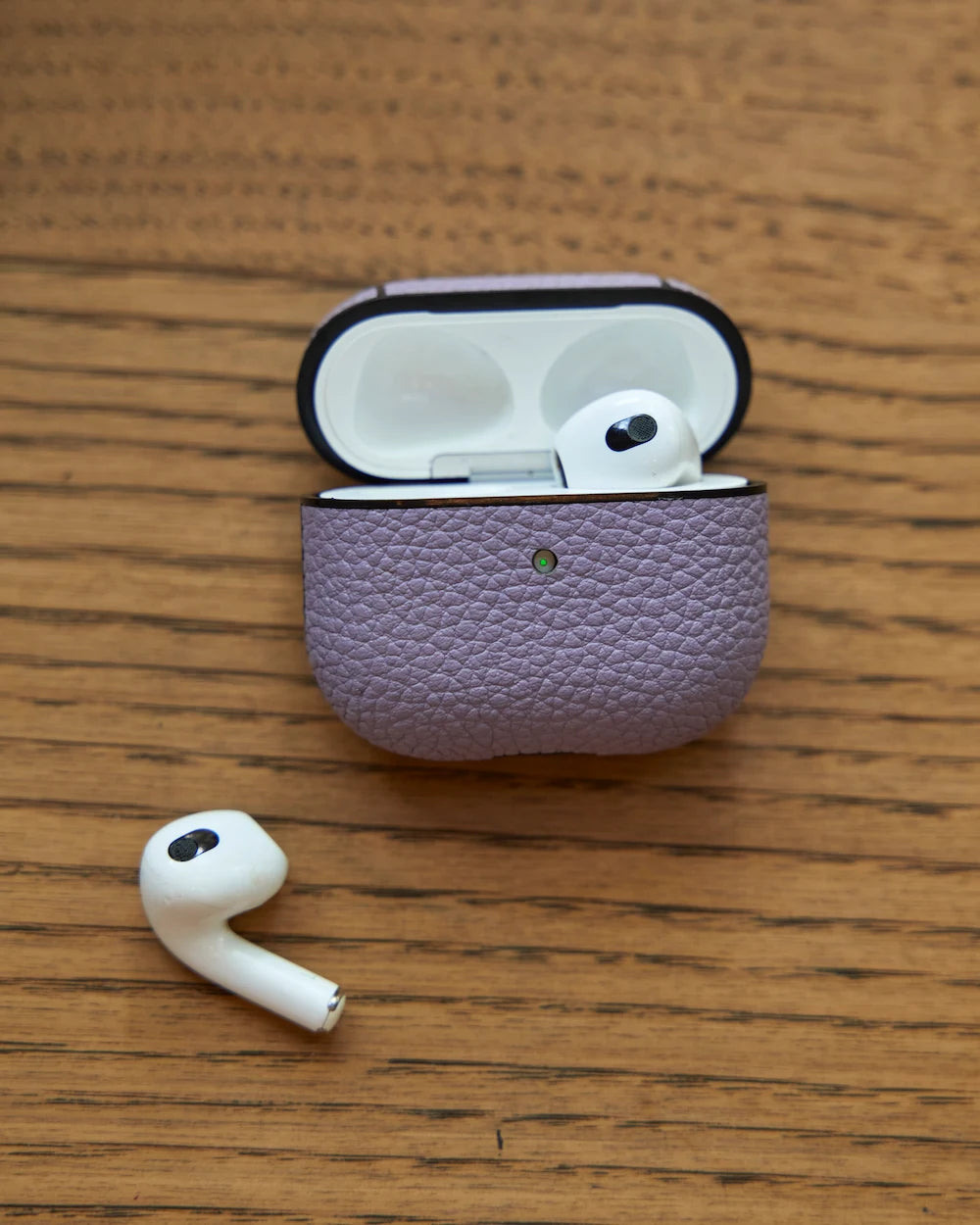 Deri Airpods Kılıfı - Lila Togo