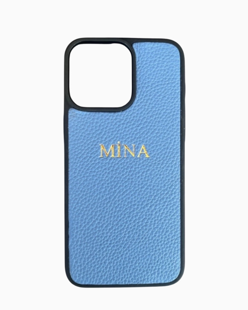 Deri iPhone Kılıfı - Bebe Mavisi Togo