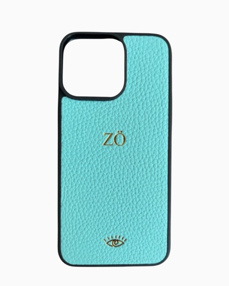 Deri iPhone Kılıfı - Turkuaz Togo