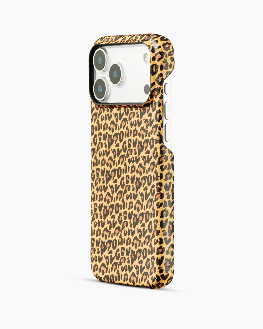 Sarı Tabanlı Leopar Desenli iPhone Kılıfı