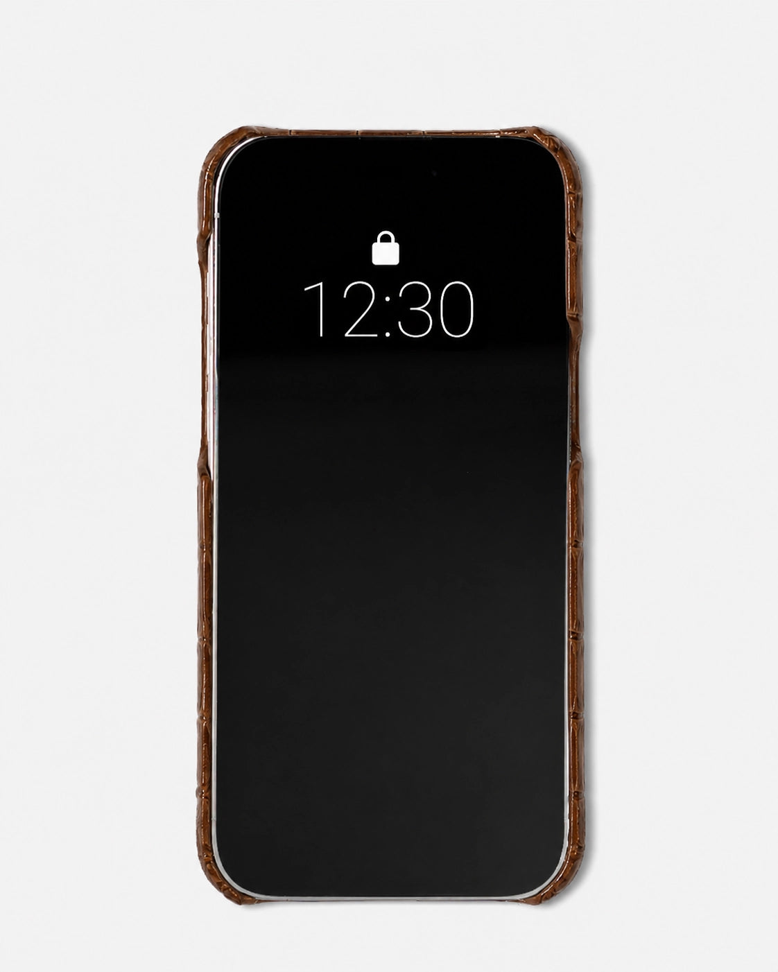 Kahve Rugan Croco Deri iPhone Kılıfı