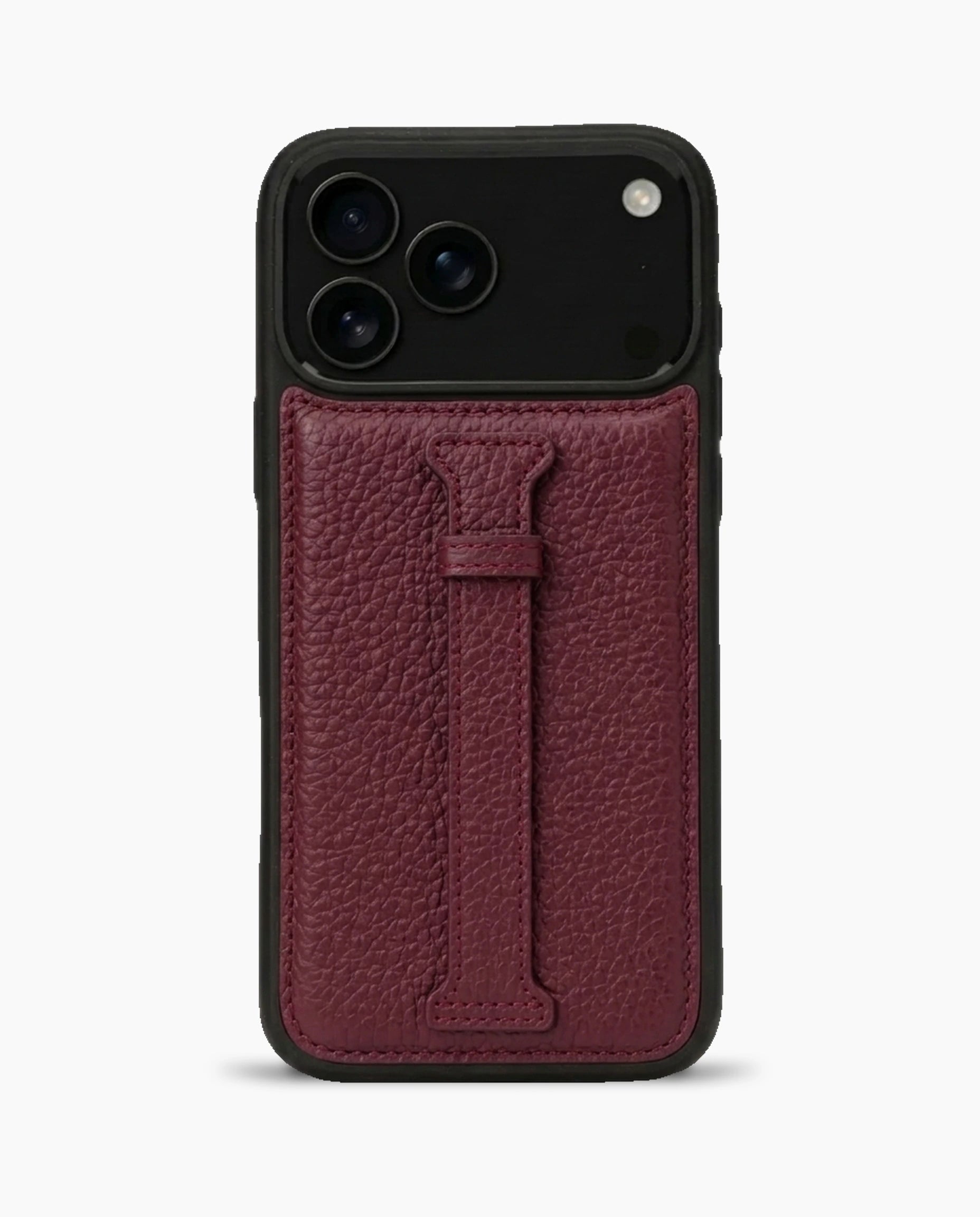 Kemerli Deri iPhone Kılıfı | Bordo Togo