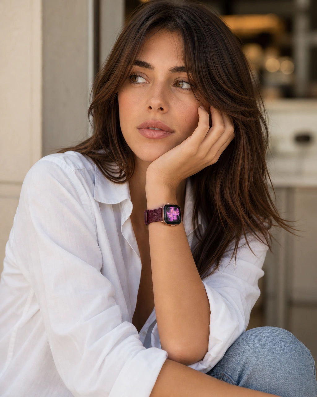 Apple Watch Deri Kordon | Bordo Togo