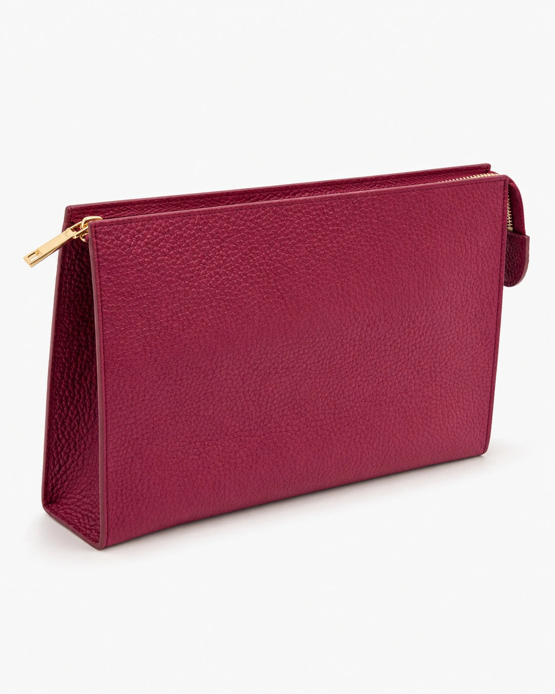 Bordo Dokulu Deri Clutch Çanta