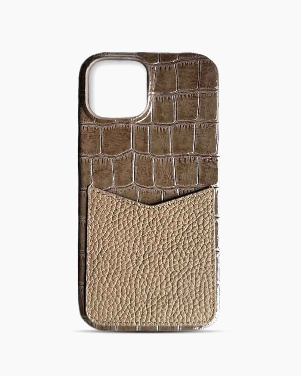 Vizon Croco Deri iPhone Kılıfı – Cepli Model