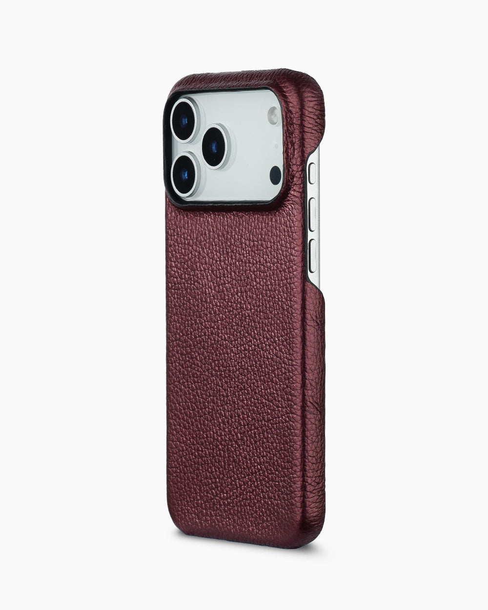 Deri iPhone Kılıfı | Parlak Bordo Togo