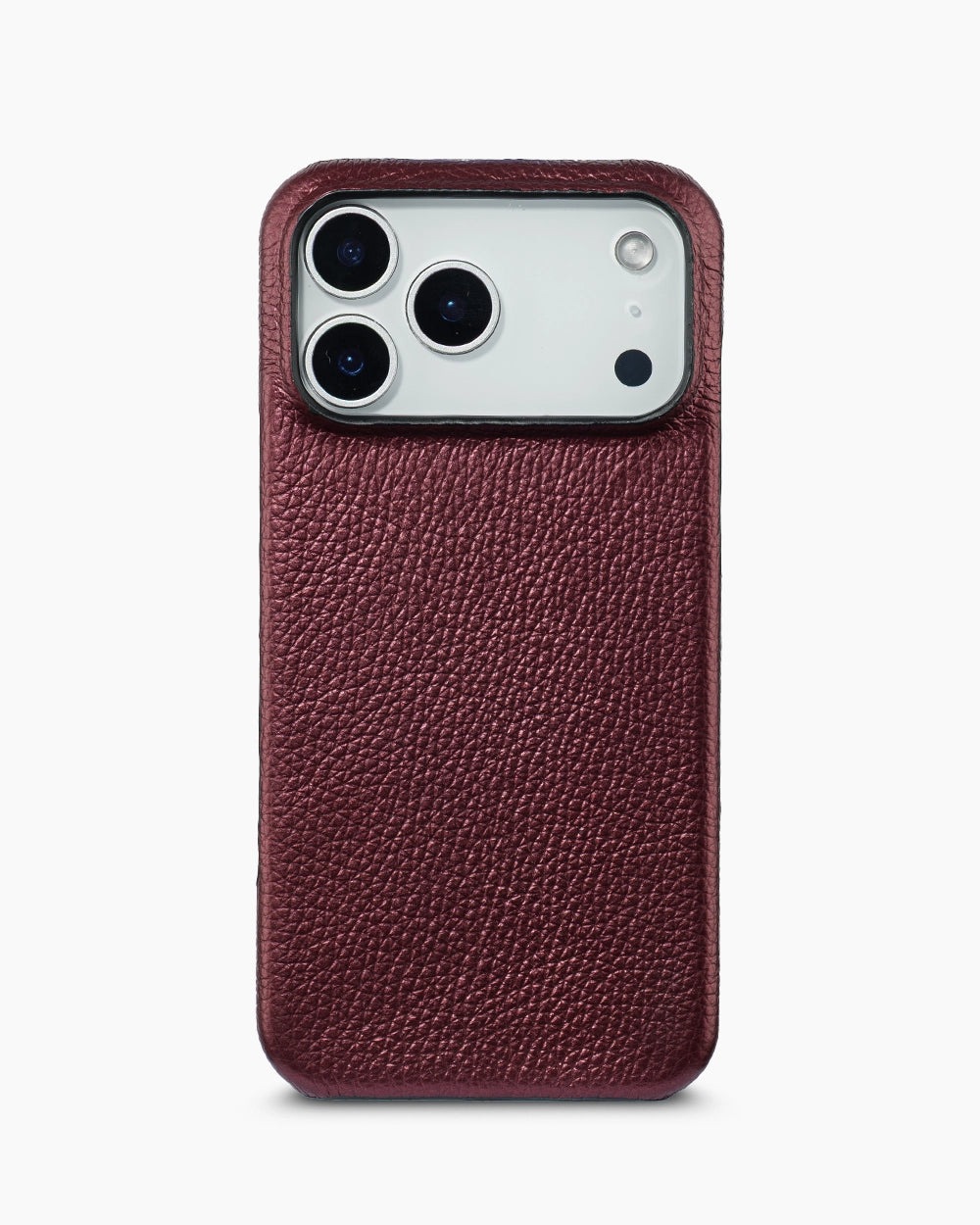 Deri iPhone Kılıfı | Parlak Bordo Togo