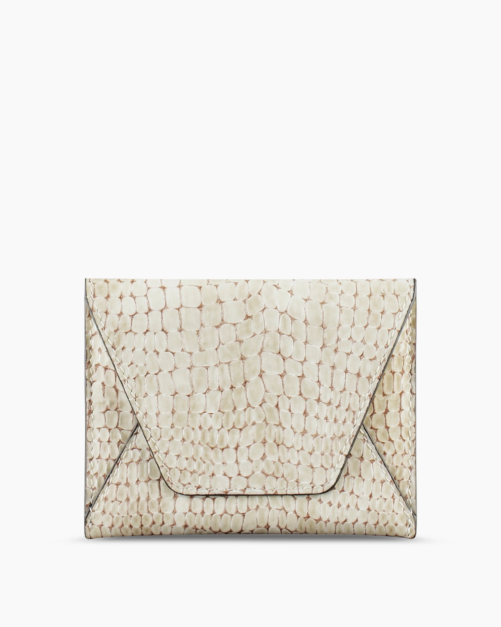 Deri Küçük Zarf Cüzdan | Natural Croco