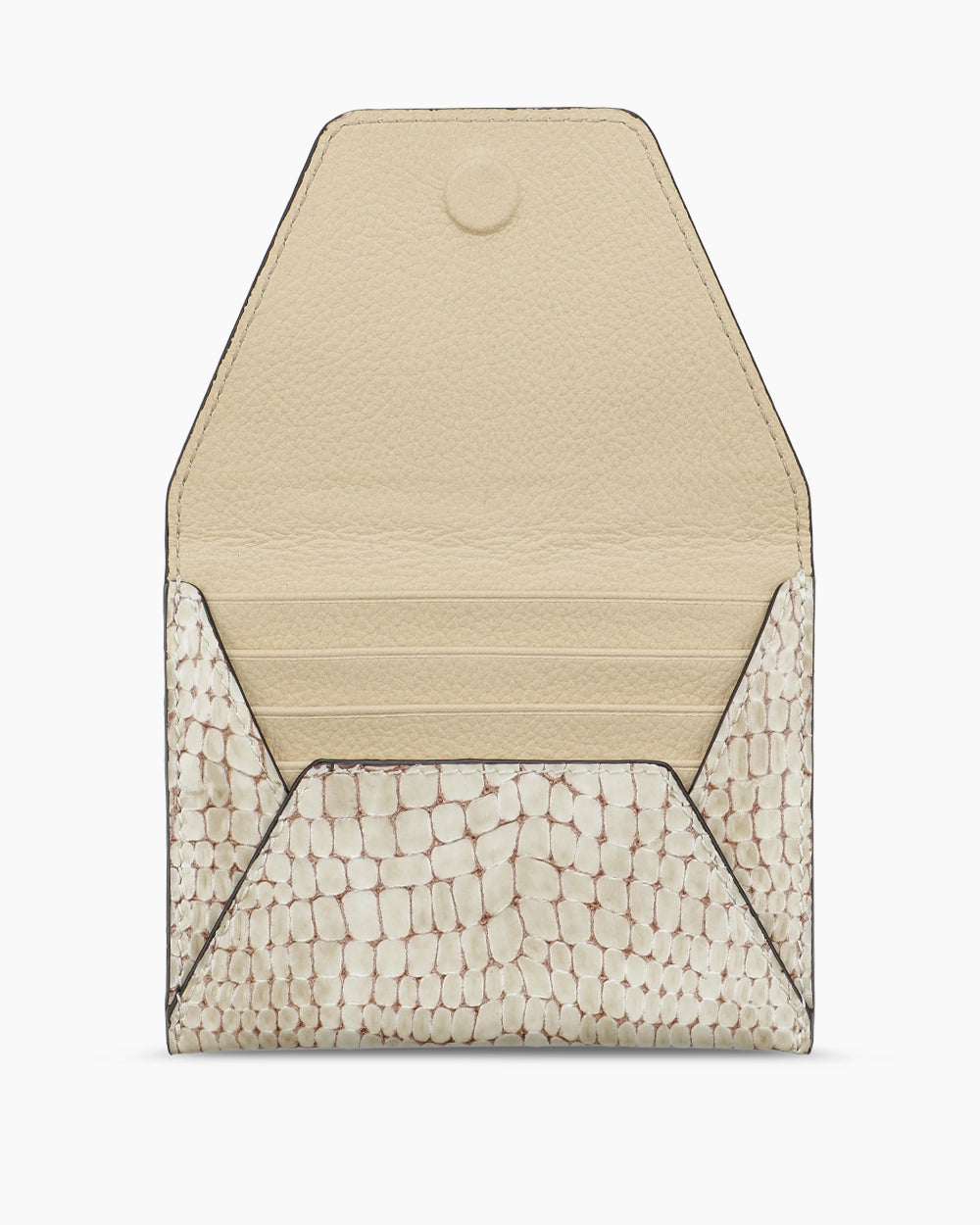 Deri Küçük Zarf Cüzdan | Natural Croco