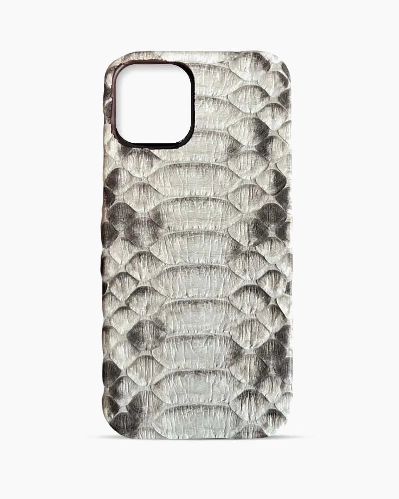 Gerçek Piton Deri iPhone Kılıfı | Beyaz