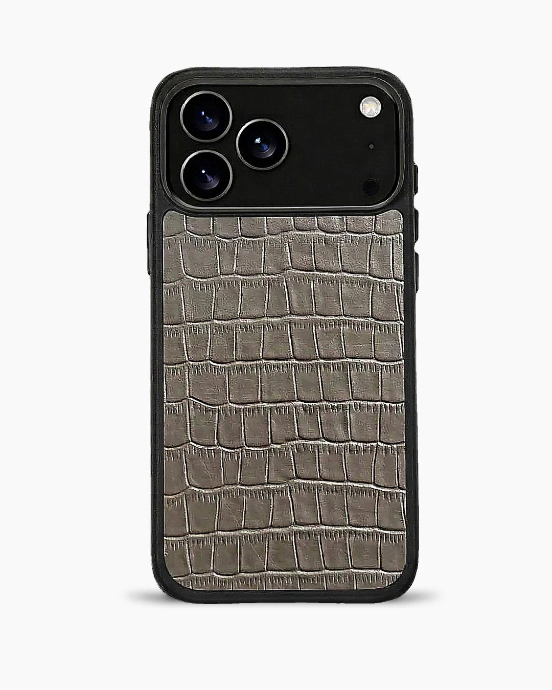 Deri iPhone Kılıfı | Gri Croco | Havuz