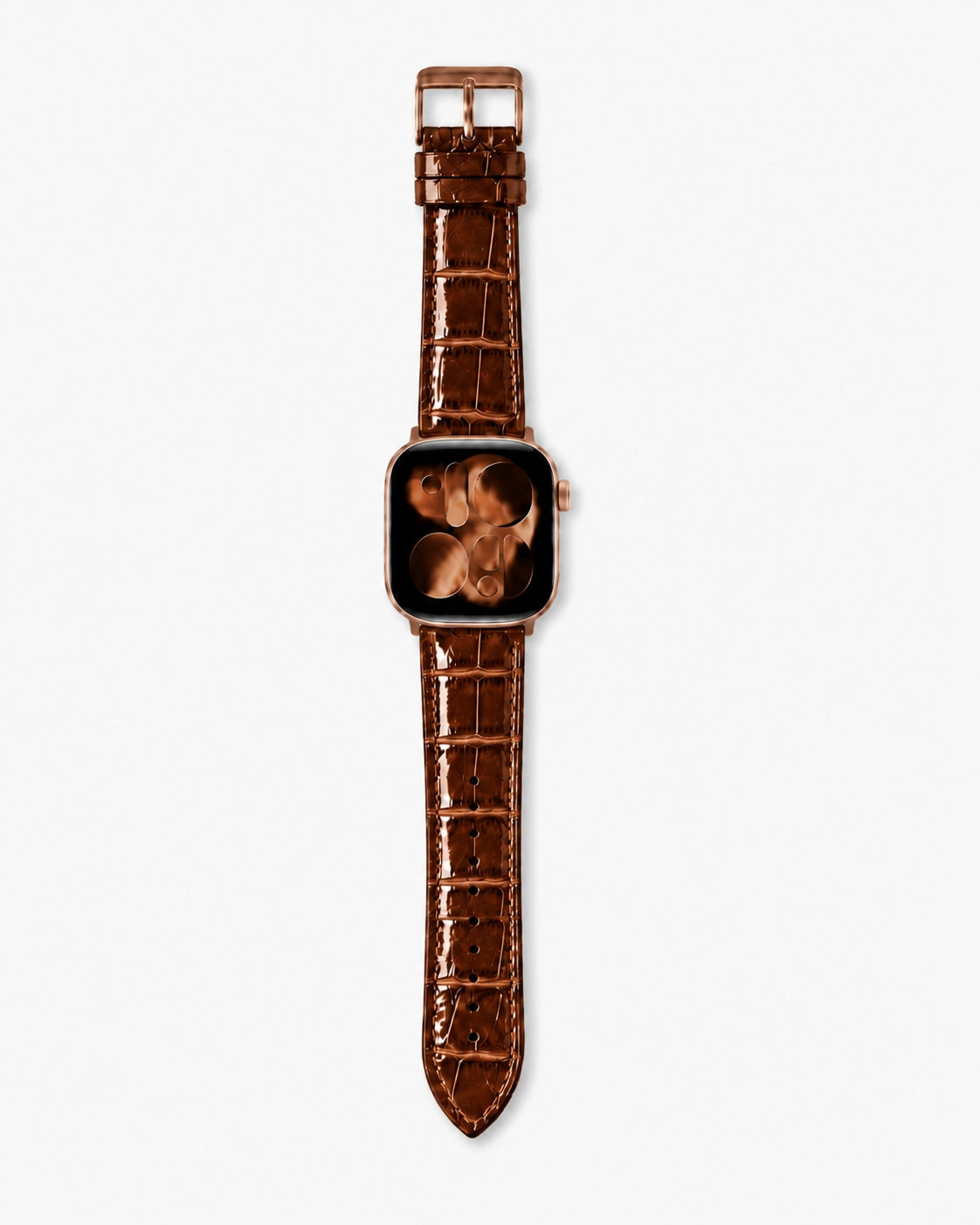 Apple Watch Deri Kordon | Kahve Rugan Croco