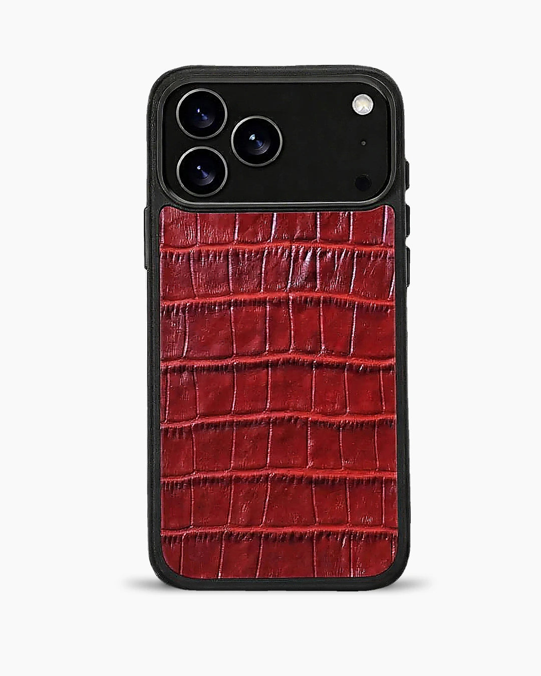 Deri iPhone Kılıfı | Kırmızı Mat Croco | Havuz