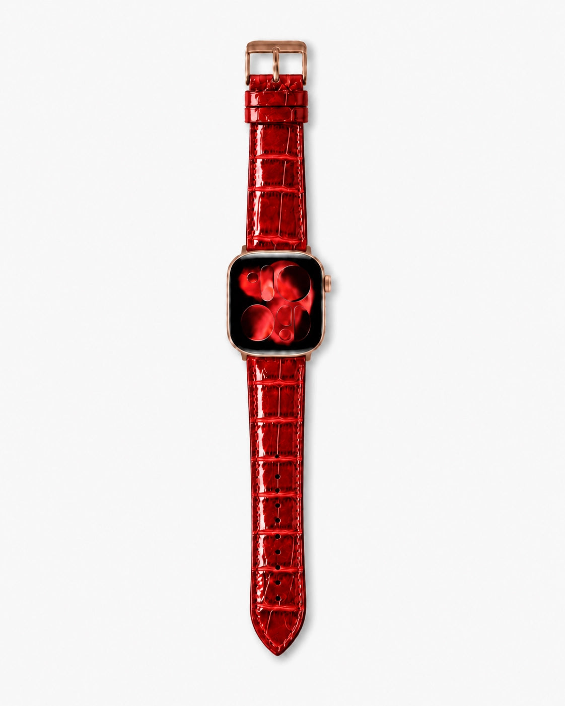 Apple Watch Deri Kordon | Kırmızı Rugan Croco