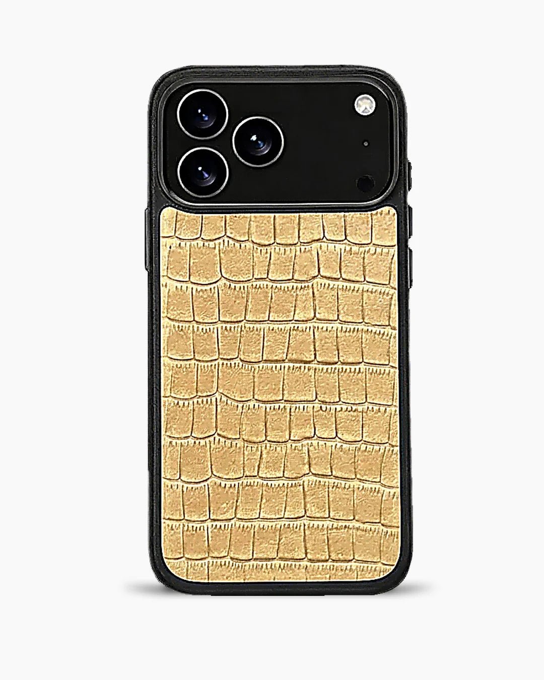 Deri iPhone Kılıfı | Koyu Krem Mat Croco | Havuz