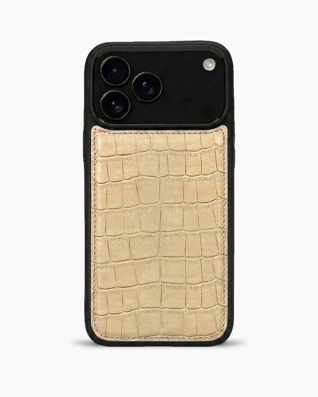 Premium iPhone Kılıfı | Krem Mat Croco