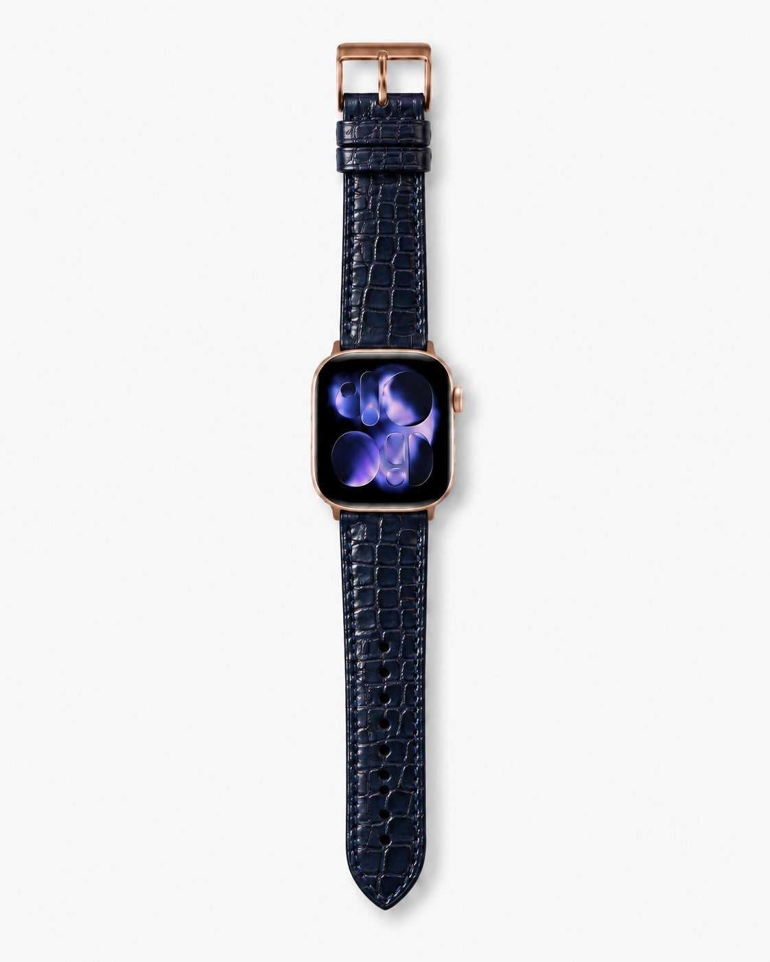 Apple Watch Deri Kordon | Lacivert Küçük Croco