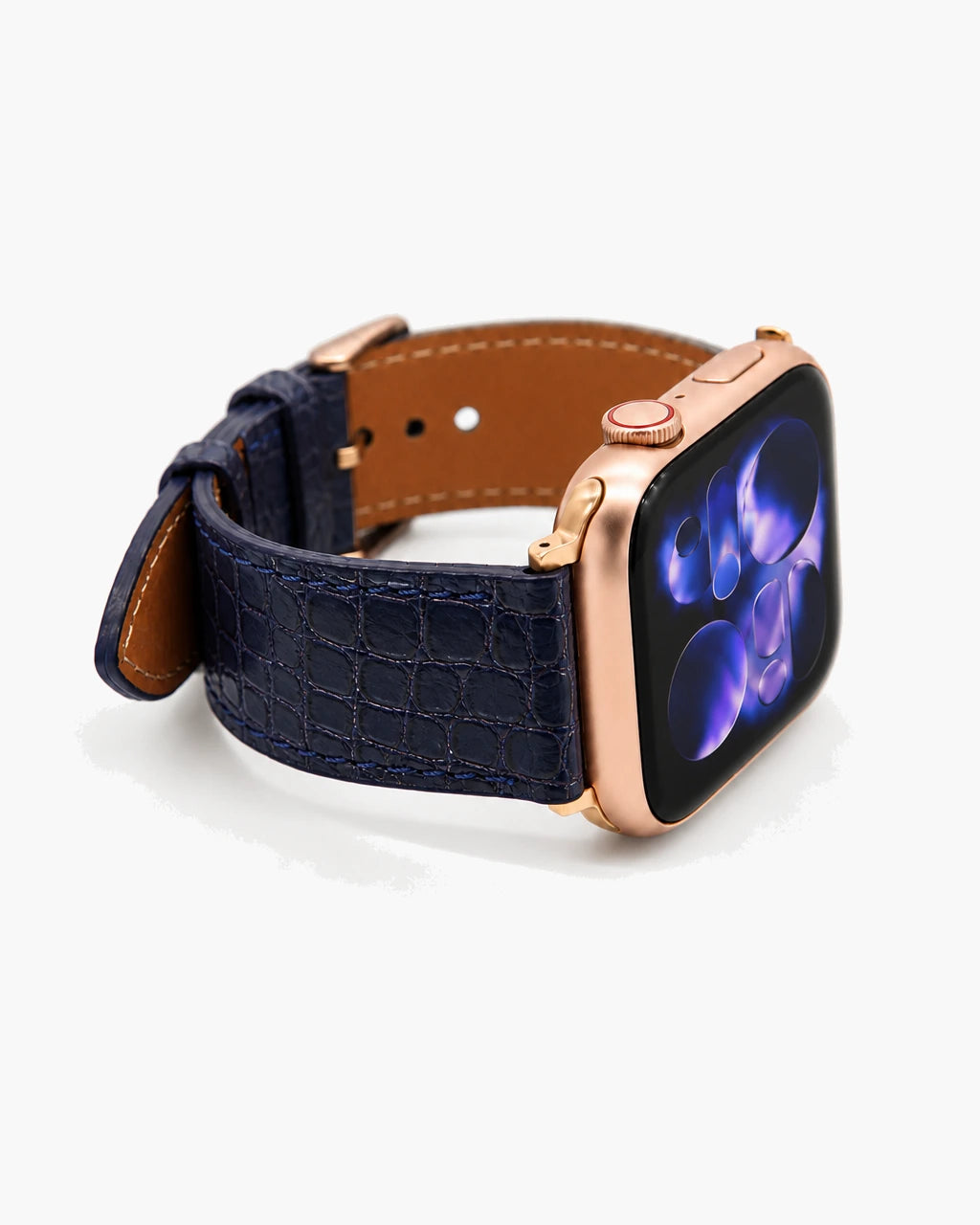 Apple Watch Deri Kordon | Lacivert Küçük Croco