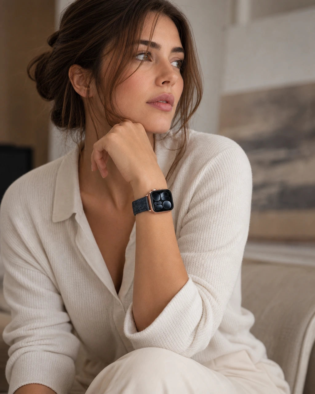 Apple Watch Deri Kordon | Lacivert Togo