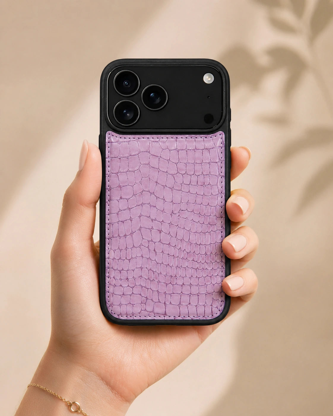 Premium iPhone Kılıfı | Lila Küçük Croco