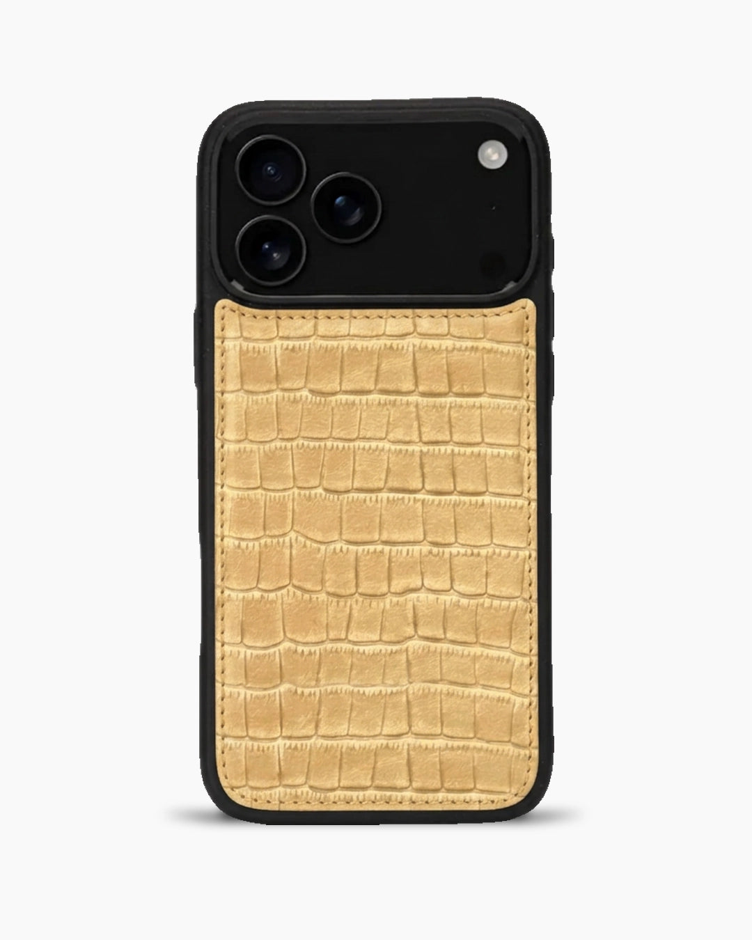 Premium iPhone Kılıfı | Mat Krem Croco