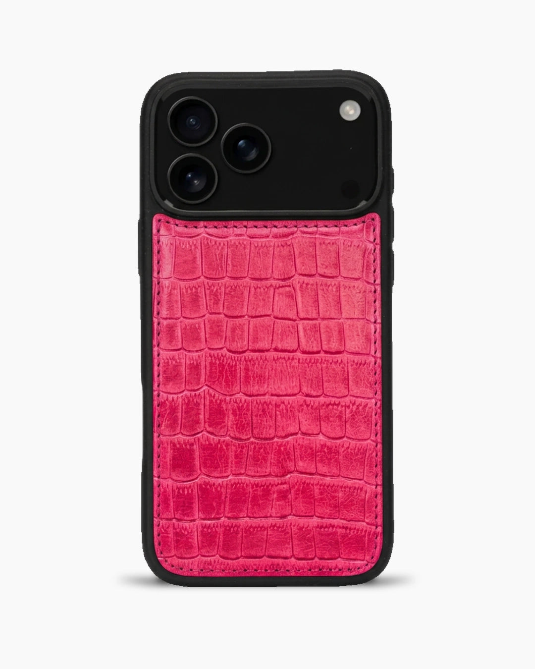 Premium iPhone Kılıfı | Pembe Mat Croco