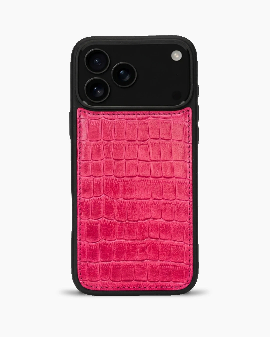 Premium iPhone Kılıfı | Pembe Mat Croco