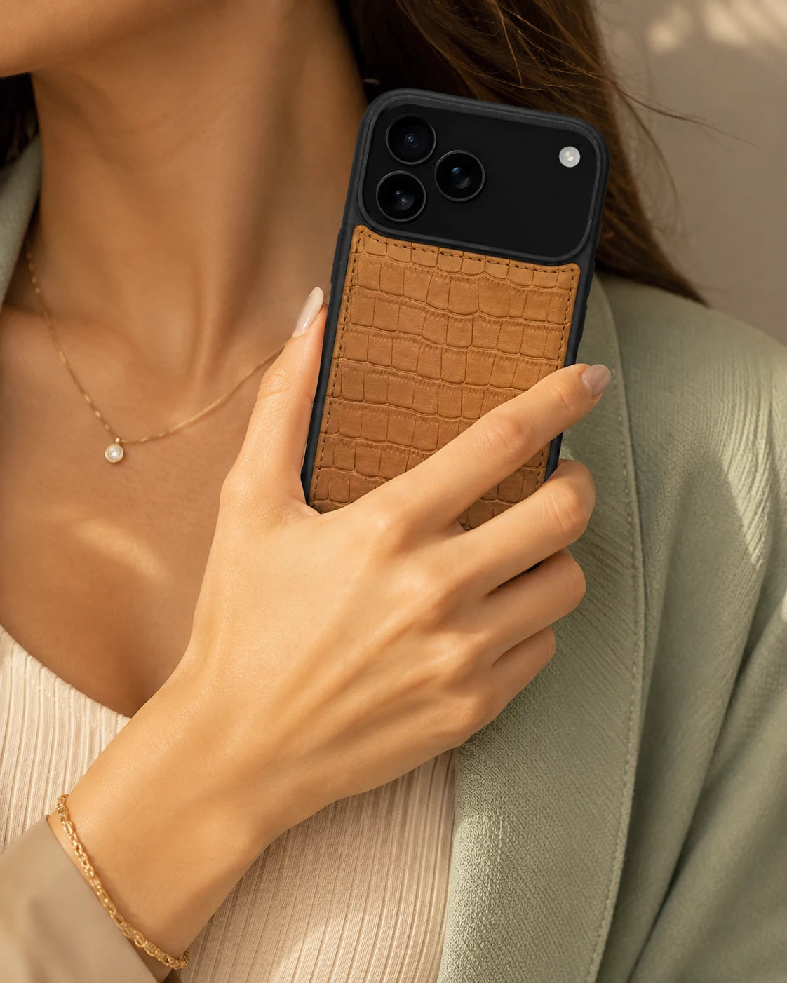 Premium iPhone Kılıfı | Taba Mat Croco